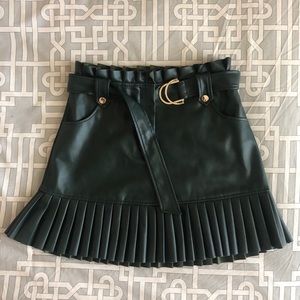 Stylish Faux Leather Mini Skirt